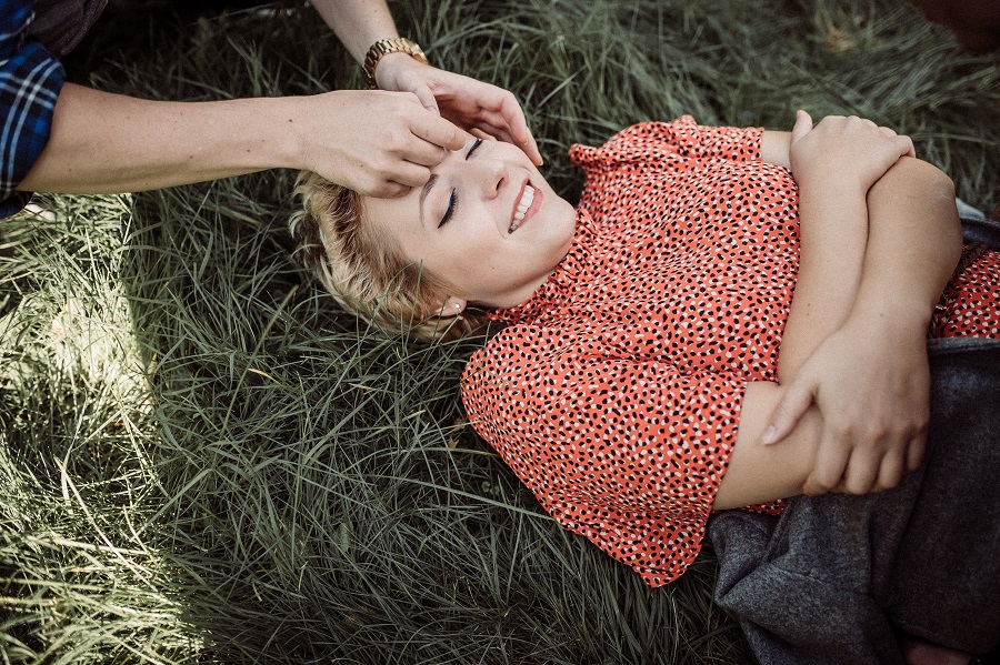 Anna Julie Slováčková při natáčení klipu